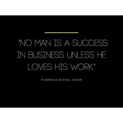 Florence Scovel Shinn Quote: Success in Business White Modern Wood Framed Art Print by ArtsyQuotes