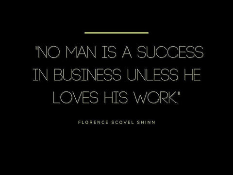 Florence Scovel Shinn Quote: Success in Business White Modern Wood Framed Art Print with Double Matting by ArtsyQuotes