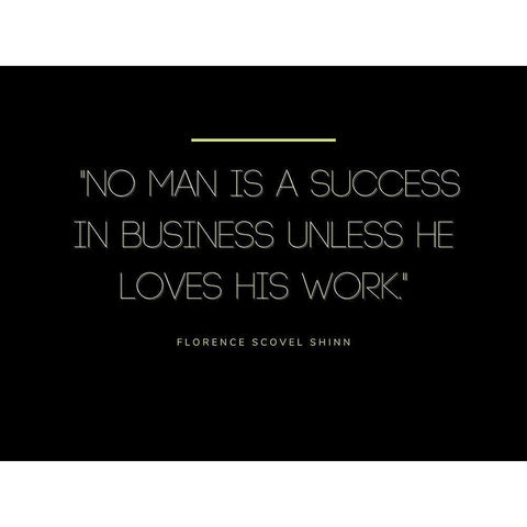 Florence Scovel Shinn Quote: Success in Business Black Modern Wood Framed Art Print with Double Matting by ArtsyQuotes