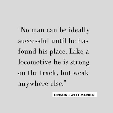 Orison Swett Marden Quote: Ideally Successful White Modern Wood Framed Art Print with Double Matting by ArtsyQuotes