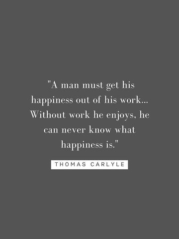 Thomas Carlyle Quote: Happiness Black Ornate Wood Framed Art Print with Double Matting by ArtsyQuotes