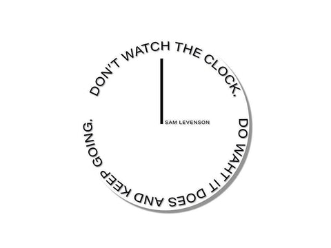 Sam Levenson Quote: The Clock Black Ornate Wood Framed Art Print with Double Matting by ArtsyQuotes