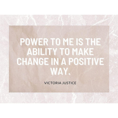 Victoria Justice Quote: Positive Way Gold Ornate Wood Framed Art Print with Double Matting by ArtsyQuotes