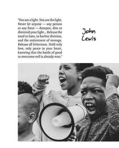 John Lewis Quote: You are a Light White Modern Wood Framed Art Print with Double Matting by ArtsyQuotes