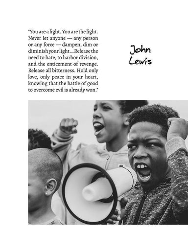 John Lewis Quote: You are a Light Black Ornate Wood Framed Art Print with Double Matting by ArtsyQuotes