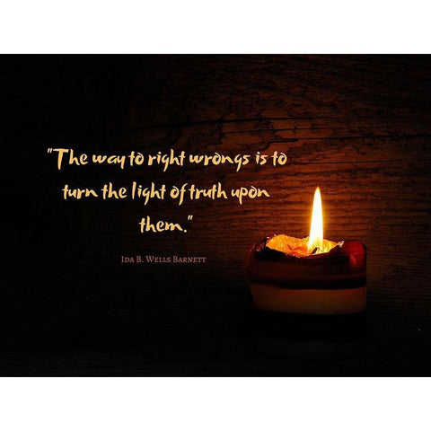 Ida B. Wells Barnett Quote: Light of Truth White Modern Wood Framed Art Print by ArtsyQuotes