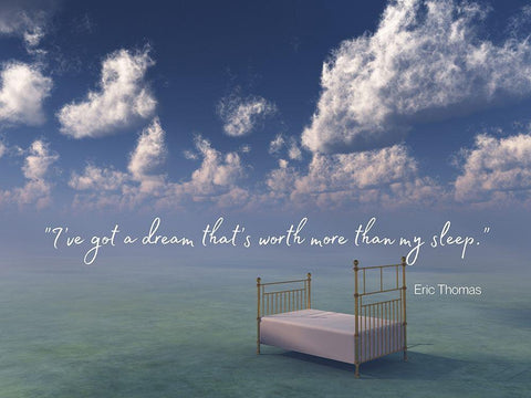 Eric Thomas Quote: Ive Got a Dream Black Ornate Wood Framed Art Print with Double Matting by ArtsyQuotes