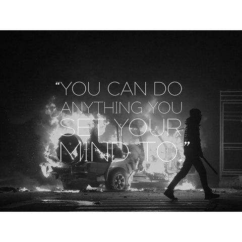 Eminem Quote: You Can Do Anything White Modern Wood Framed Art Print by ArtsyQuotes