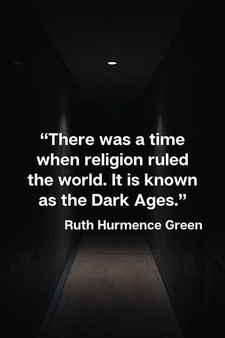 Ruth Hurmence Green Quote: Religion White Modern Wood Framed Art Print with Double Matting by ArtsyQuotes