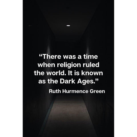 Ruth Hurmence Green Quote: Religion Black Modern Wood Framed Art Print by ArtsyQuotes