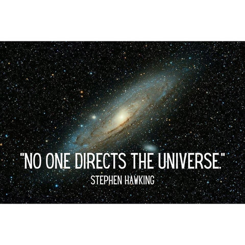 Stephen Hawking Quote: The Universe Black Modern Wood Framed Art Print by ArtsyQuotes