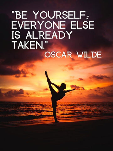 Oscar Wilde Quote: Already Taken White Modern Wood Framed Art Print with Double Matting by ArtsyQuotes