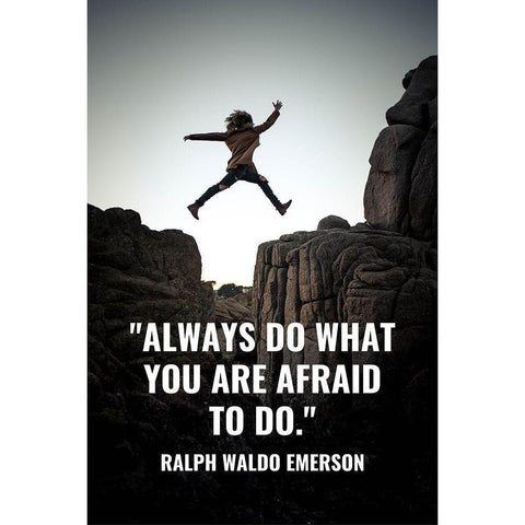 Ralph Waldo Emerson Quote: Always Black Modern Wood Framed Art Print by ArtsyQuotes