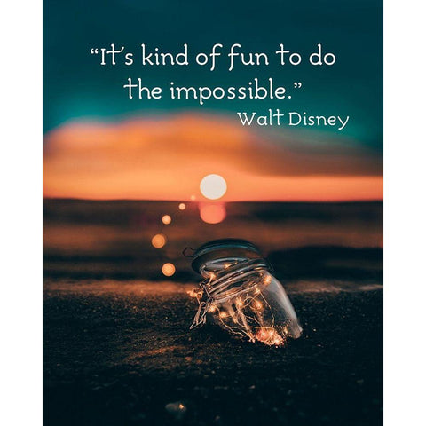 Walt Disney Quote: Kind of Fun Black Modern Wood Framed Art Print with Double Matting by ArtsyQuotes