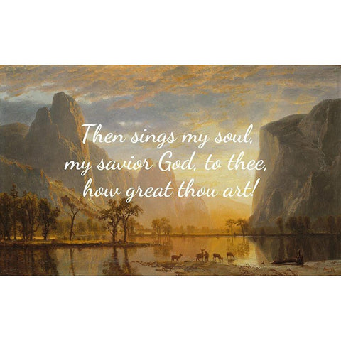Carl Boberg Quote: Sings My Soul Gold Ornate Wood Framed Art Print with Double Matting by ArtsyQuotes