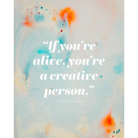 Elizabeth Lesser Quote: Creative Person White Modern Wood Framed Art Print by ArtsyQuotes