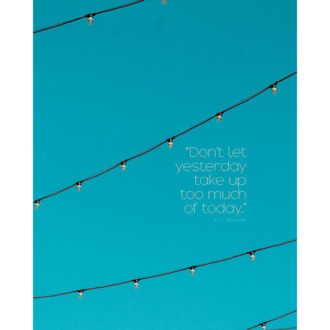 Will Rogers Quote: Yesterday Black Modern Wood Framed Art Print with Double Matting by ArtsyQuotes