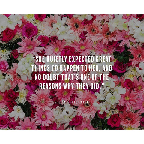 Zelda Fitzgerald Quote: Great Things Black Modern Wood Framed Art Print with Double Matting by ArtsyQuotes