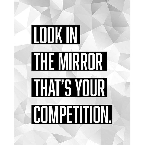 Artsy Quotes Quote: Competition White Modern Wood Framed Art Print by ArtsyQuotes