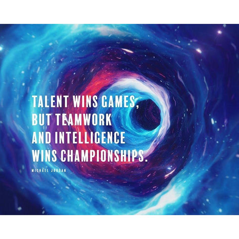 Michael Jordan Quote: Intelligence Wins Championships White Modern Wood Framed Art Print by ArtsyQuotes