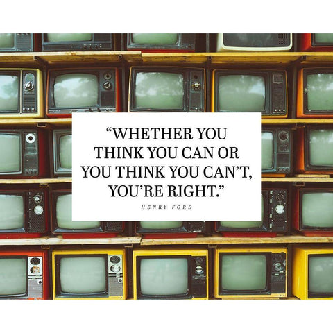 Henry Ford Quote: Youre Right Gold Ornate Wood Framed Art Print with Double Matting by ArtsyQuotes