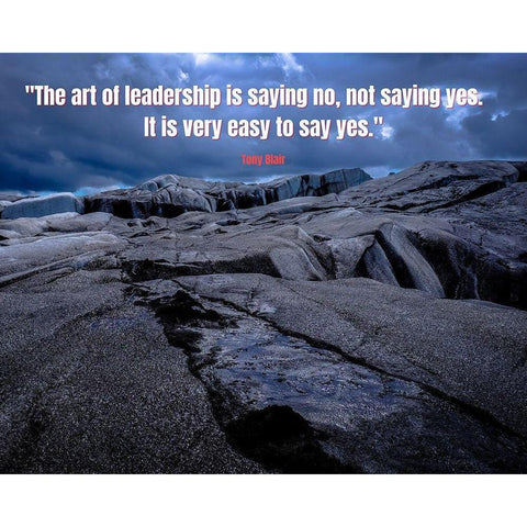 Artsy Quotes Quote: Art of Leadership White Modern Wood Framed Art Print by ArtsyQuotes