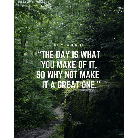 Steve Schulte Quote: Make it a Great One Black Modern Wood Framed Art Print with Double Matting by ArtsyQuotes