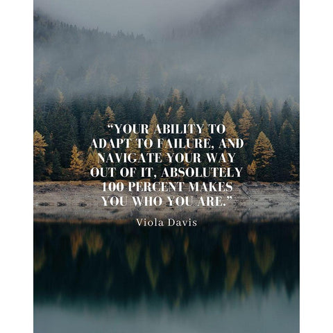 Viola Davis Quote: Navigate Your Way White Modern Wood Framed Art Print by ArtsyQuotes