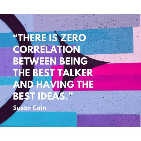 Susan Cain Quote: The Best Talker Black Modern Wood Framed Art Print by ArtsyQuotes