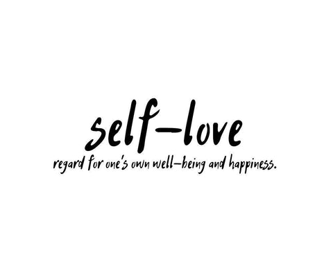 Artsy Quotes Quote: Self Love White Modern Wood Framed Art Print with Double Matting by ArtsyQuotes