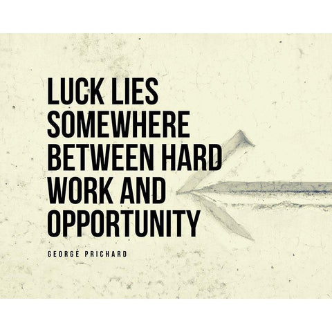 George Prichard Quote: Hard Work and Opportunity Black Modern Wood Framed Art Print by ArtsyQuotes