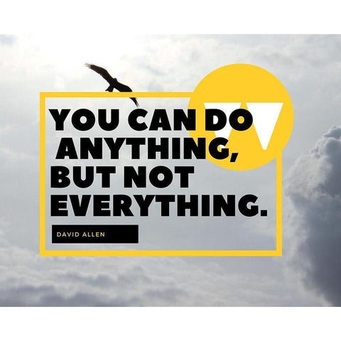 David Allen Quote: You Can do Anything Black Modern Wood Framed Art Print with Double Matting by ArtsyQuotes