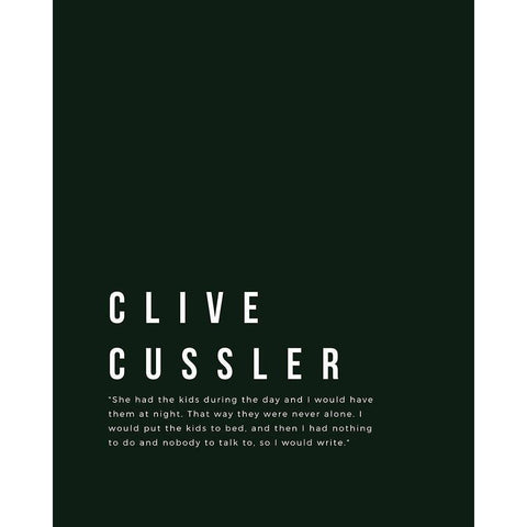 Clive Cussler Quote: Kids Black Modern Wood Framed Art Print with Double Matting by ArtsyQuotes