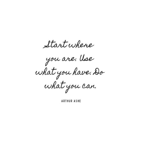 Arthur Ashe Quote: Do What You Can White Modern Wood Framed Art Print by ArtsyQuotes