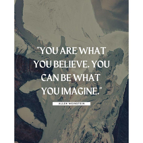 Allen Weinstein Quote: What You Believe Black Modern Wood Framed Art Print with Double Matting by ArtsyQuotes