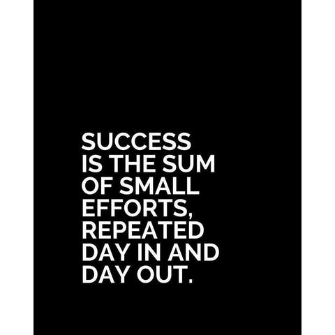 ArtsyQuotes Quote: Success is the Sum Gold Ornate Wood Framed Art Print with Double Matting by ArtsyQuotes