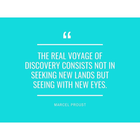 Marcel Proust Quote: The Real Voyage Gold Ornate Wood Framed Art Print with Double Matting by ArtsyQuotes