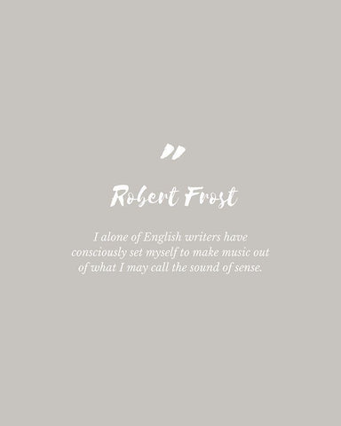 Robert Frost Quote: English Writers Black Ornate Wood Framed Art Print with Double Matting by ArtsyQuotes