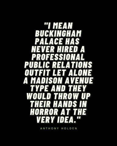 Anthony Holden Quote: Buckingham Palace Black Ornate Wood Framed Art Print with Double Matting by ArtsyQuotes