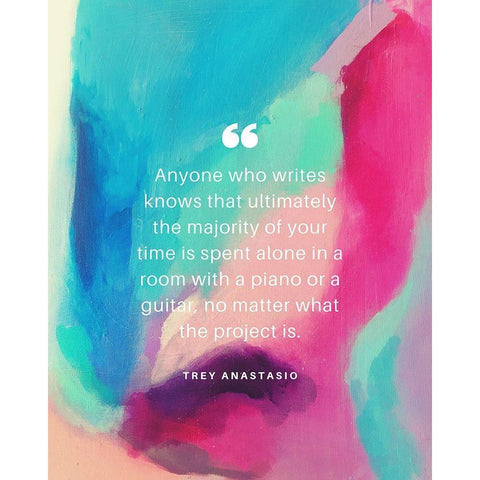 Trey Anastasio Quote: Majority of Your Time White Modern Wood Framed Art Print by ArtsyQuotes