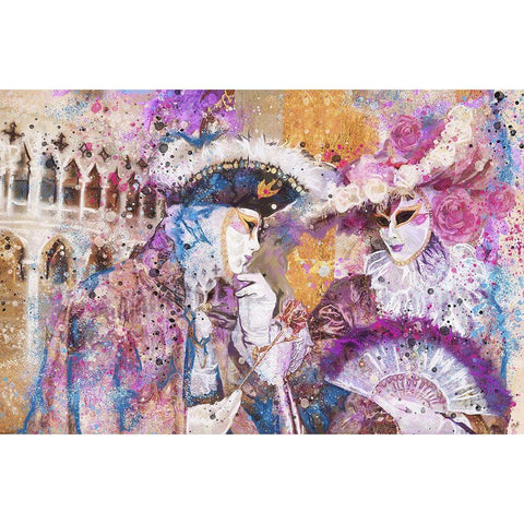 Romance Venice I Gold Ornate Wood Framed Art Print with Double Matting by Wiley, Marta