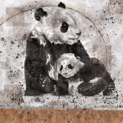 Fibonacci Panda XI Gold Ornate Wood Framed Art Print with Double Matting by Wiley, Marta