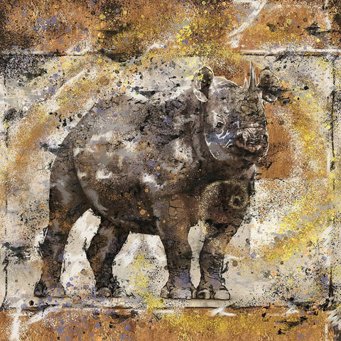 Fibonacci  Rhino II White Modern Wood Framed Art Print by Wiley, Marta