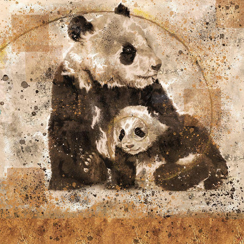 Fibonacci Panda II  White Modern Wood Framed Art Print by Wiley, Marta