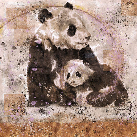 Fibonacci Panda VI White Modern Wood Framed Art Print by Wiley, Marta