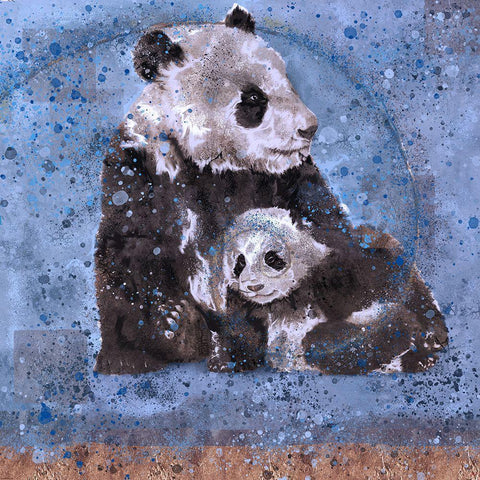 Fibonacci Panda VIII Gold Ornate Wood Framed Art Print with Double Matting by Wiley, Marta