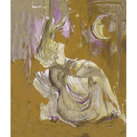 Dreams II Gold Ornate Wood Framed Art Print with Double Matting by Wiley, Marta