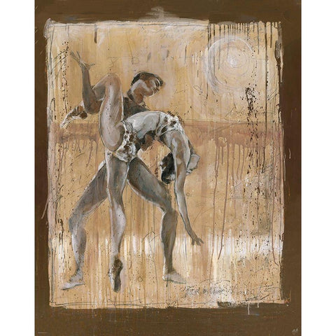 Dancer III White Modern Wood Framed Art Print by Wiley, Marta