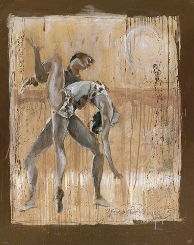 Dancer III Black Ornate Wood Framed Art Print with Double Matting by Wiley, Marta