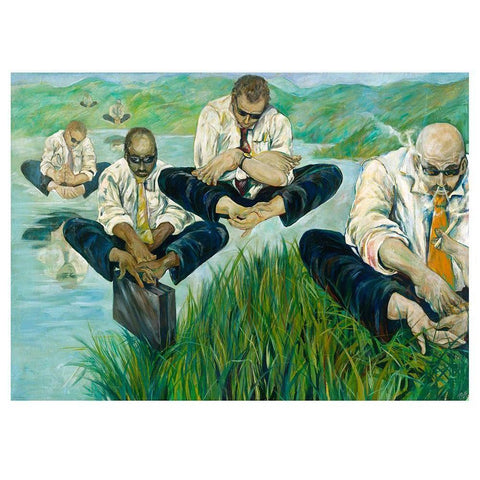 Hands For Feet Black Modern Wood Framed Art Print with Double Matting by Wiley, Marta